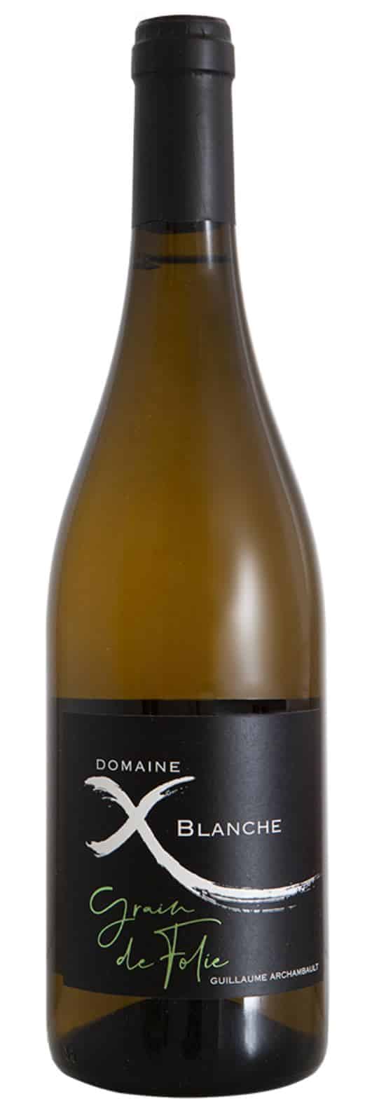 Vin bio blanc Ardèche - Côtes du Rhône - Grain de Folie - Domaine de la Croix Blanche